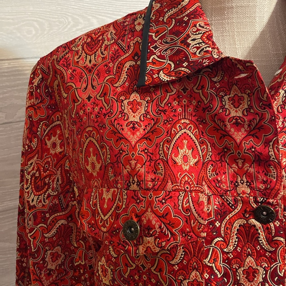 Silk blend woven western jacket. Size 10 ❤️